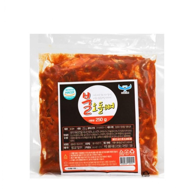 매운 돼지 직화 구이 오돌뼈 250g 밀키트 볶음